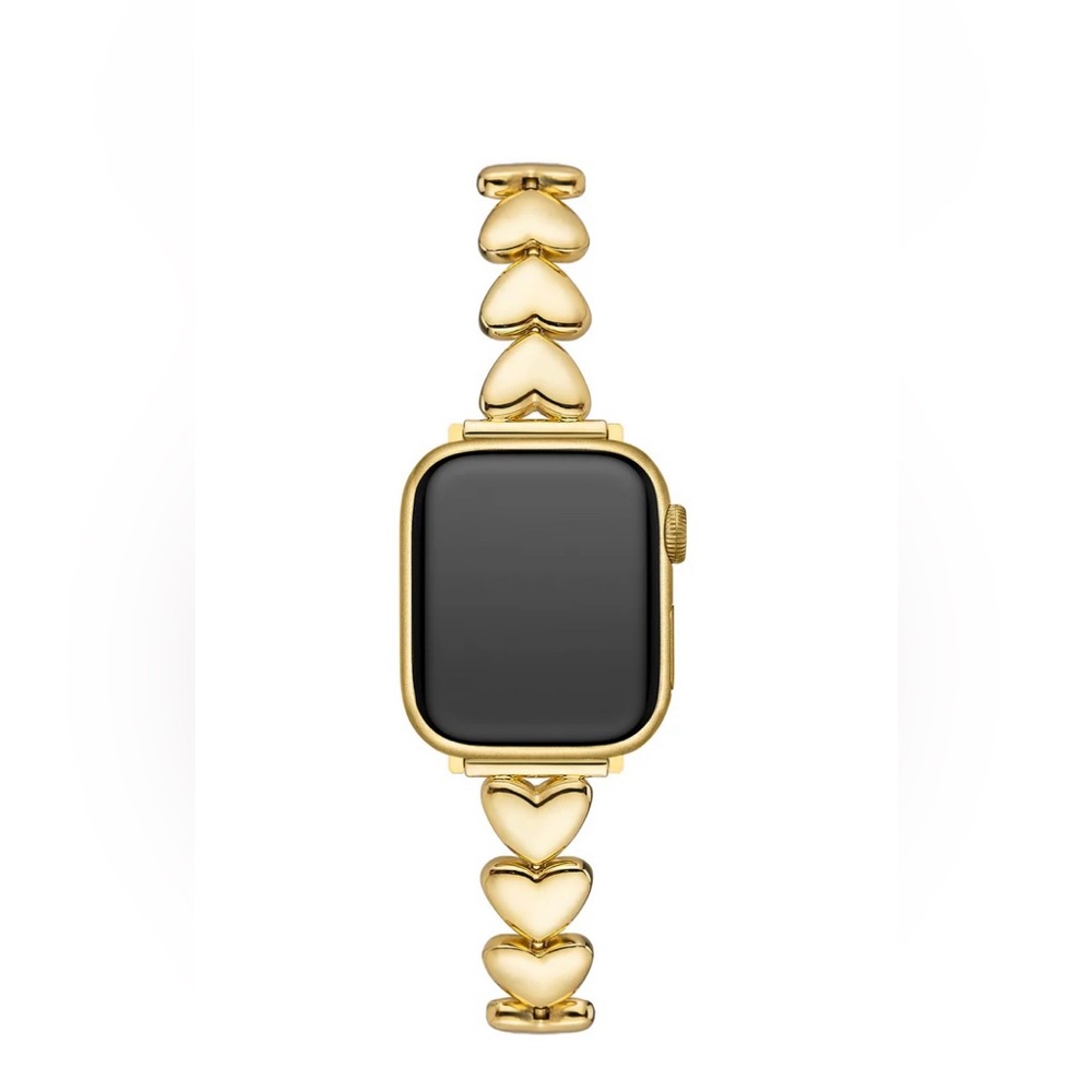 WHIMVOY Elegant Gold Heart-Link Apple Smartwatch Band - NEW IN BOX